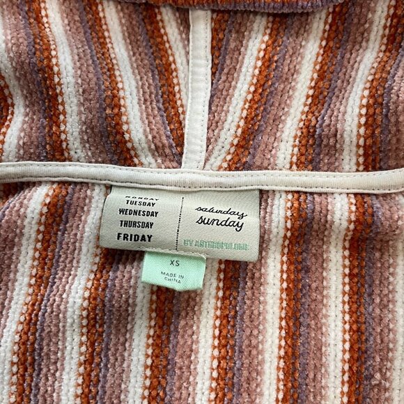 Saturday Sunday by Anthropology Multi Color Stripe Oversize Sweater | Size XS - Picture 4 of 7